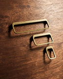 Goo-Ki Brushed Brass Cabinet Handle Antique Three-dimensional Finger Pulls Wardrobe Drawer Long Handle Nickel Drawer Pulls