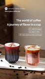 Bincoo High End Coffee Cup Elegant Retro Glass for Americano Dirty Flat White Espresso and Latte Available in 90/200/240/400ml