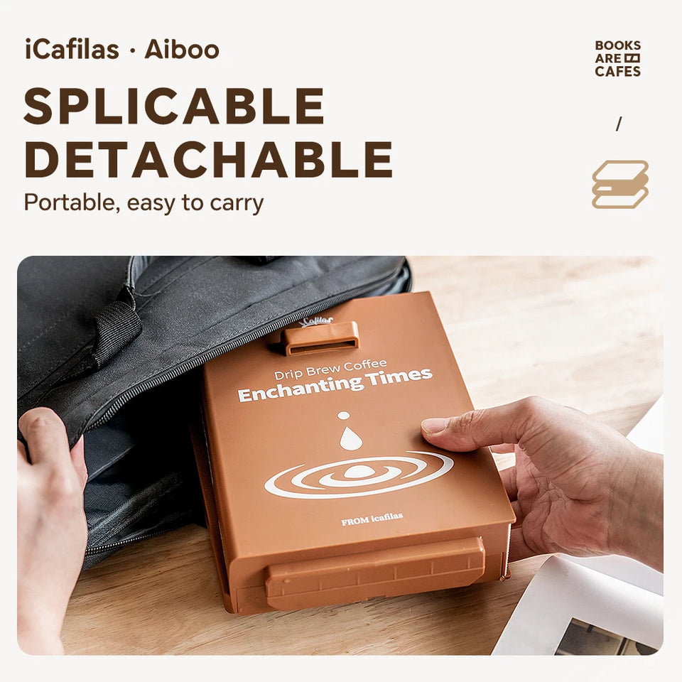 Foldable Portable Coffee Machine American Drip Pour Coffee Maker Travel Electric Automatic Brew Coffee Tea Home Office Appliance