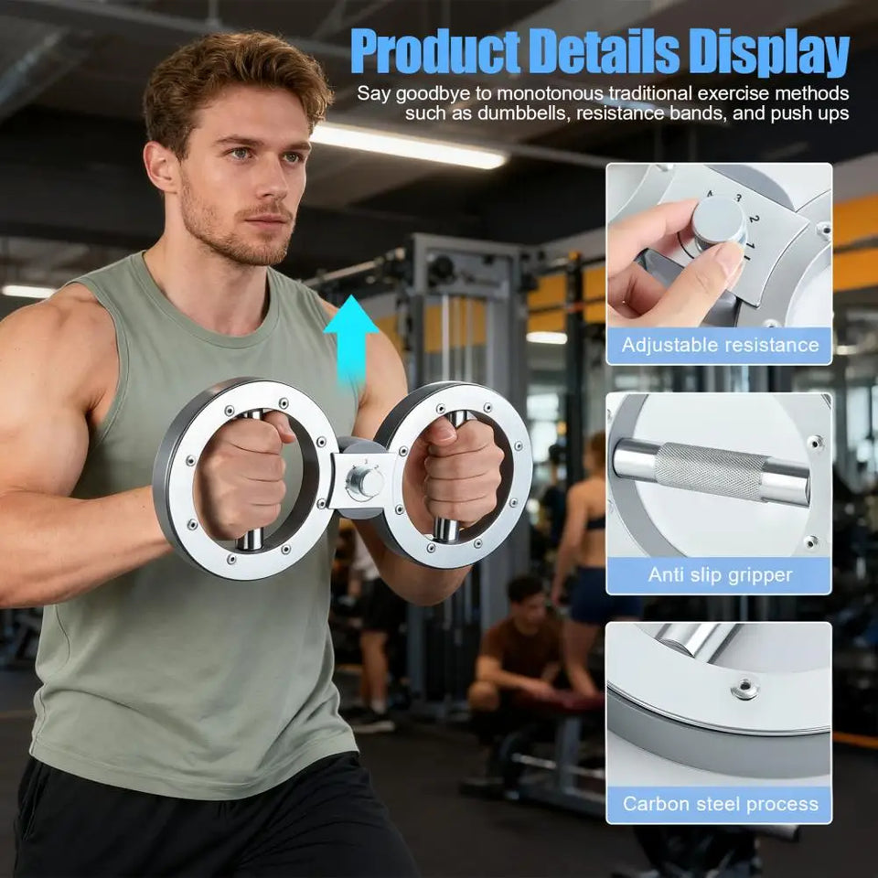Rotator Burn Machine 12LB Adjustable Resistance, 360° Rotating Arm Trainer, Forearm Strength Exerciser for Men Women Home Gym