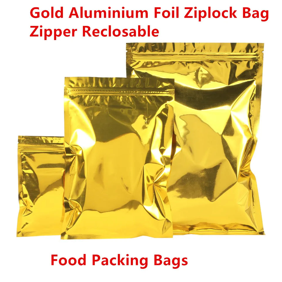 100pcs Silver Dumb Aluminum Foil Bags Heat Seal - Top Open Mylar Foil Bag Matte Surface Plastic Food Package Spices/Sauce Pouch