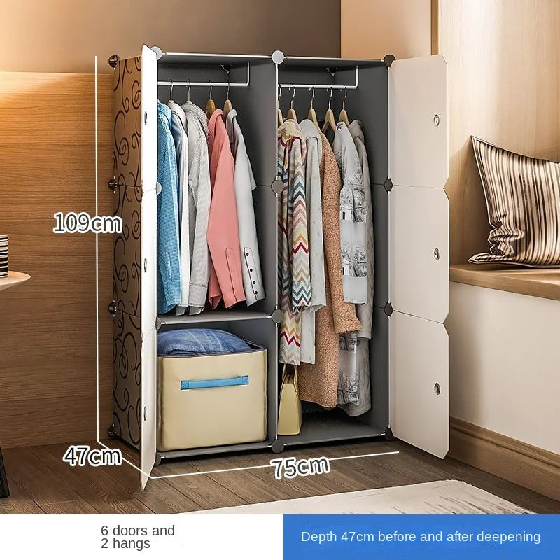 Clothes Folding Cabinets Locker Dustproof Foldable Simplicity Children Wardrobe Bedroom Furniture Organizador De Zapatos