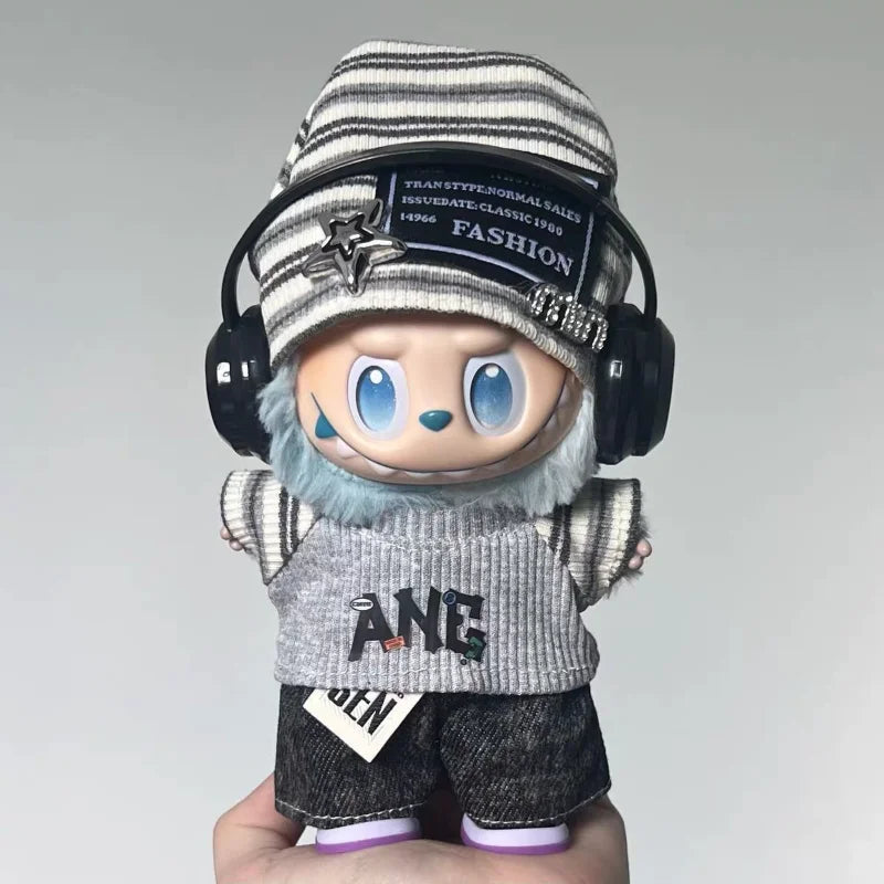 Explosions Grey Star Hat Suit Baby Clothes 123rd Generation of High-energy Hope Vinyl Doll Clothes in Front Clothes Doll Clothes