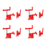 4 Pcs 3/4" Wood Gluing Pipe Clamp Set for Woodworking Lumber Stores, Manufacturing Plants, Repair Shops