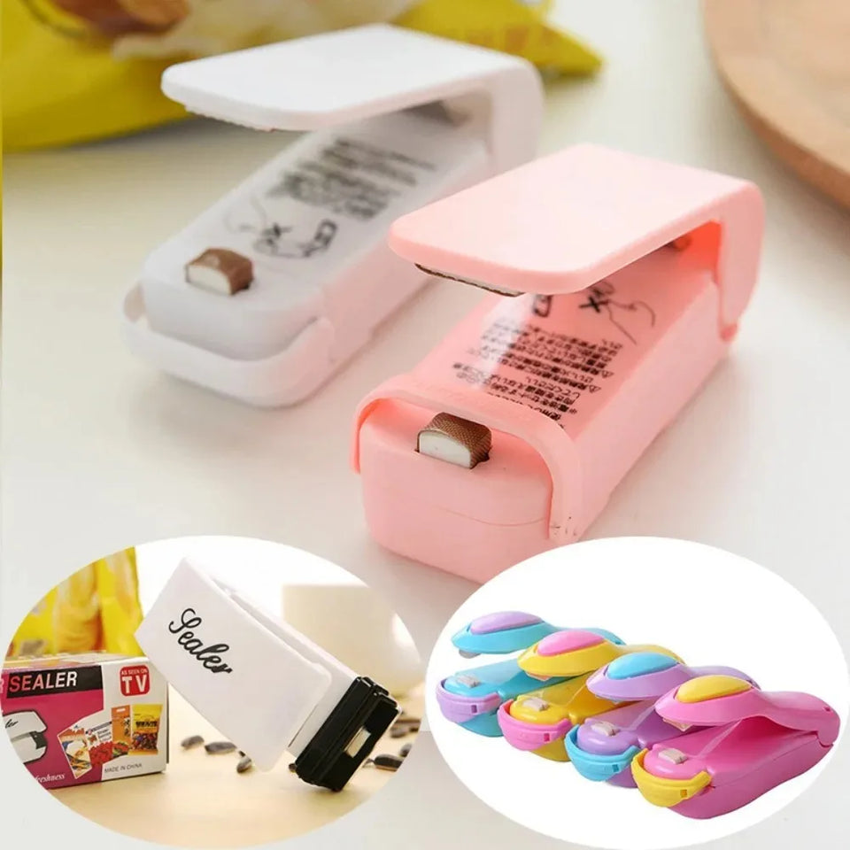 1PC Mini Bag Sealing Machine Package Sealer Bags Thermal Plastic Food Bag Closure Portable Sealer Food Packaging Heat Sealer