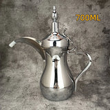 Golden Arabic Coffee Pots, ,Hot Water long-mouthed Tea Kettle Coffee Maker, Narrow Teapot 500/700ML 304 Stainless Steel