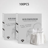 50/100pcs Coffee Filter Bags Disposable Drip Portable Coffee Paper Pack Ear Style Espresso Coffee Accessories Tea Tools