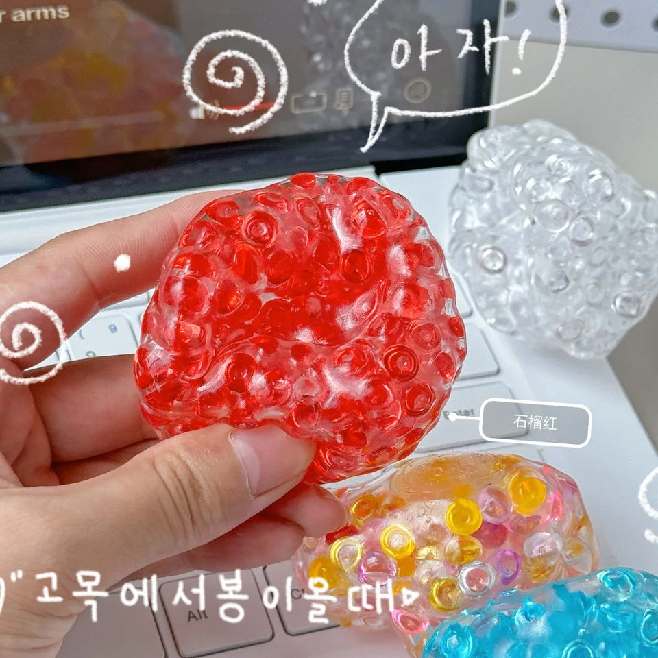 Squishy Balls Ice Beads Stress Relief Toy Super Soft Mochi Fidget Toy with Slow Rebound Texture for Adult Anxiety Relaxation