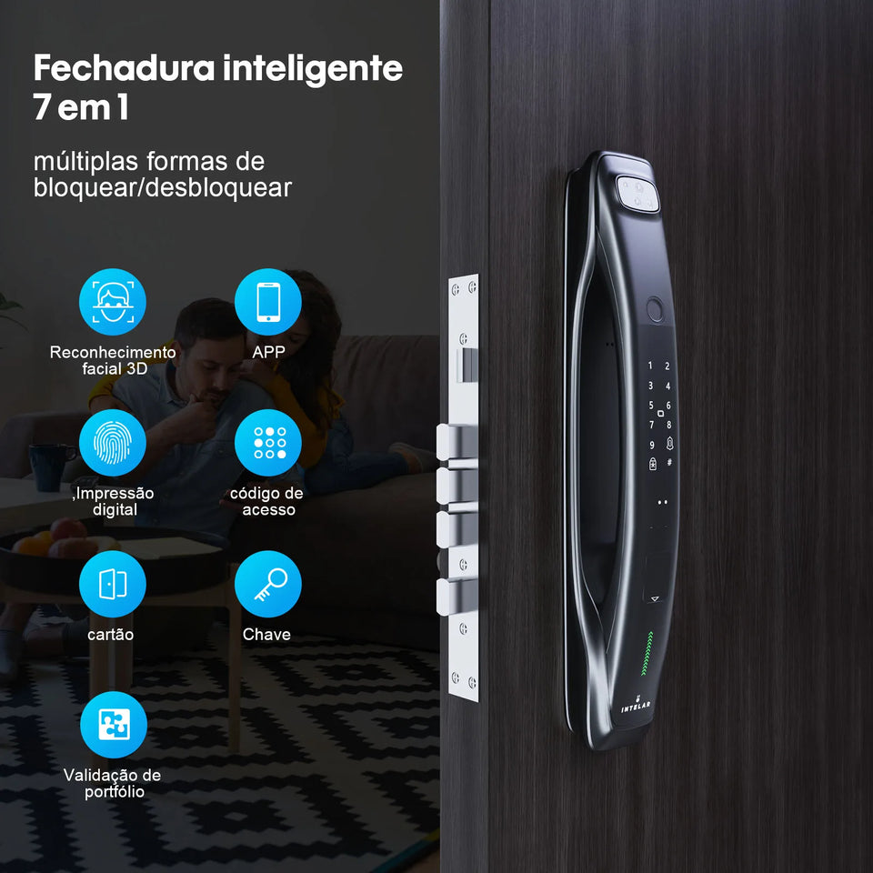 X3 Tuya Wifi 3D face recognition Electronic lock biometrics Fingerprint Lock Smart Door Lock Key Card NFC Camera Electronic Lock