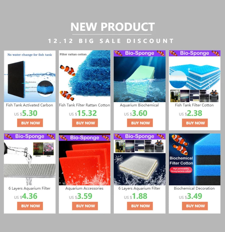 15/25/35/50PPI Bio Sponge Filter Media Pads Cut-to-fit Foam for Aquarium Fish Tanks Koi Ponds Filter Foam Sponges 2030