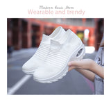 Women Sneakers Fashion Black Sports Casual Shoes Breathable Mesh Lightweight Air Cushion Non-Slip Running Shoe Zapatillas