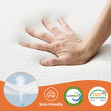 JHK 3-4Inch Soft Mattress Tri-Fold Memory Foam Mattress with Collapsible and Washable Cover Portable Floor Bed for Travel Yoga