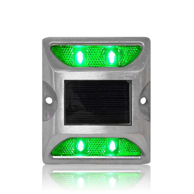 Solar Powered Aluminum Road Stud IP68 Waterproof Raised Pavement Marker Cat Eye Road Studs