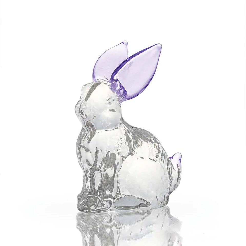 Crystal Rabbit Bunny Figurine Collectibles Spring Easter Decoration Glass Art Animal Paperweight Ornament Creative Gift