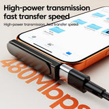 2 In 1 Foldable Phone Stand USB Type C To Type C Adapter 240W Fast Charging Data 90 Degree Connector USB C To C 360° Rotatable