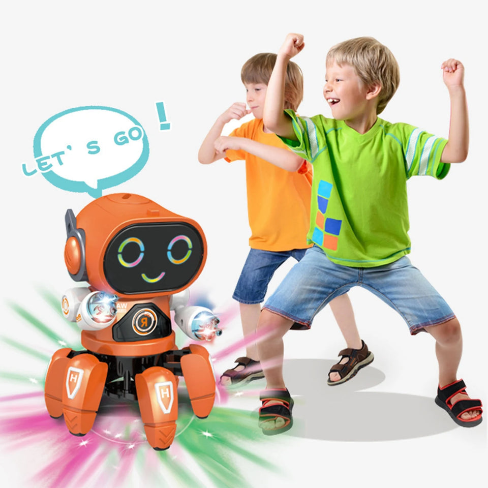 Children Robot  Electric Robot  Robot  Six Claws Plastic Intelligent Dancing Singing Light Electric Robot  for Boys