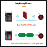 RETEKESS T119 Wireless Restaurant Paging System Coaster Vibrater Buzzer Receiver 2-Way Charge for Cafe Food Trucks