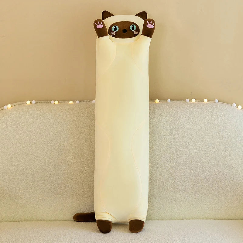 15 Styles 50-150cm Long Cat Plush Toys Stuffed Soft Pause Office Dog Doll Bed Sleepping Pillow Home Decor Birthday Girls Gifts
