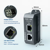 IEEE 802.3af/at/bt 4 Pair Active PoE Injector 2.5G/5G/10G High-Speed PoE++ 90W Max Outut For HD IP Cameras DIN Rail Mounting