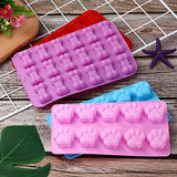 Puppy Dog Paw Bone Silicone Mold for Jelly Candy Chocolate Ice Cube Baking Mold to Make Dog Snack Biscuits in Multiple Colors a
