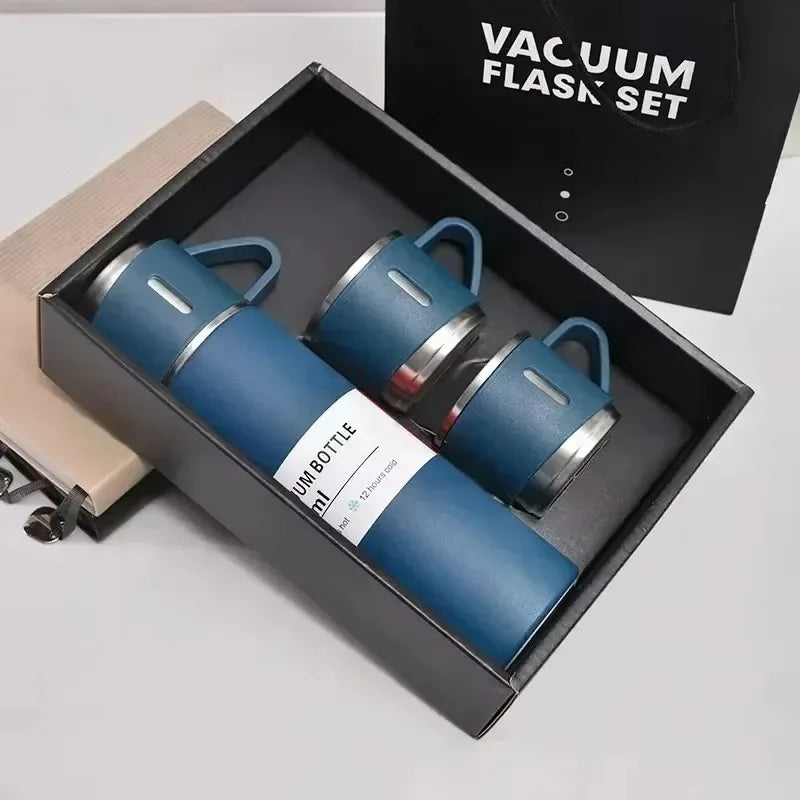 500ml 304 Stainless Steel Vacuum Insulated Water Bottle Portable Tea Coffee Bottle Office Gift Set Travel Leak Proof Thermal Mug