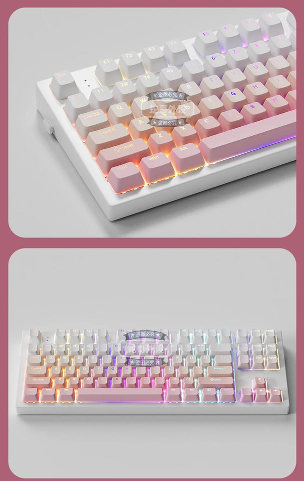 132 Keys Gradient backlit RGB Keycaps For Cherry Mx Switch Mechanical Gaming Keyboard OEM Profile PBT Keycap ISO Layout Key caps