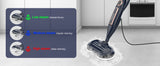 Steam Mop Cleaner with Rotating Mop Pad 10 in 1 Lightweight Spin Mop 1300W Powerful Floor Steamer for Home Hardwood Laminate VM6
