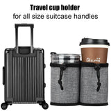 Luggage Cup Holder Travel Essentials Cup Holder Hands-Free Drink Holder with 2 Coffee Mugs Suitcase Drink Bag Travel Luggage Acc