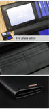 Men's PU Leather Long Clutch, Thin Business Card Holder, Men's Wallet, Brown, Black, Coffee, Pocket Coin Purse, Fashion 2024