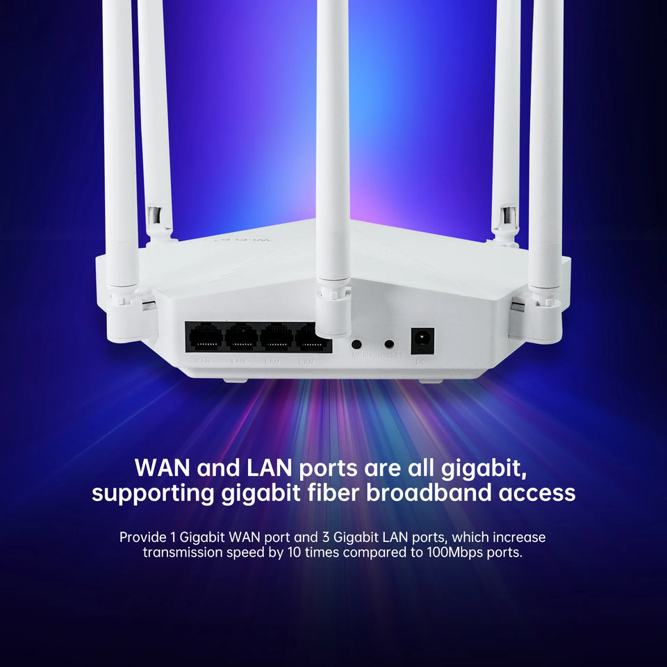 EDUP  RT2980 Router AX3000 3000Mbps Dual Band 2.4/5GHz Gigabit WIFI6 Router 802.11AX MIMO EasyMesh Wide Signal Range