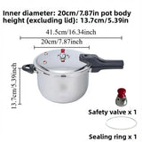 Stainless steel pressure cooker,commercial and household use, multiple specifications,suitable for electric stove and gas stove.