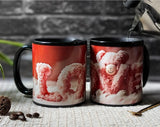 Starry Sky Temperature Sensitive Color Changing Ceramic Mug Love Confession Coffee Cup Breakfast Cups Household Drinkware