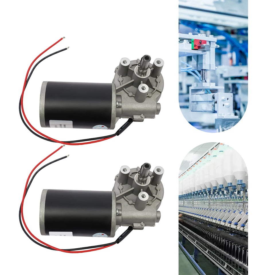 Bymaocar Dc Motor, 60w 220rpm Dc Gear Motor, Electric Gear Motor  60w-24v/12v Used in Packaging, Printing, Textile,