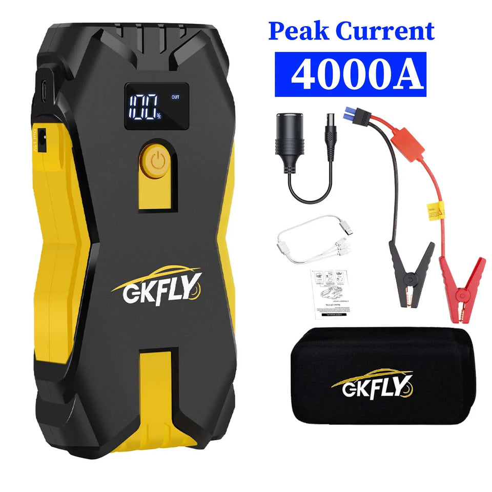 GKFLY 4000A/8000A Car Jump Starter 12V Power Bank Portable Starting Device Car Battery Booster for Gas/Diesel 5L/3L