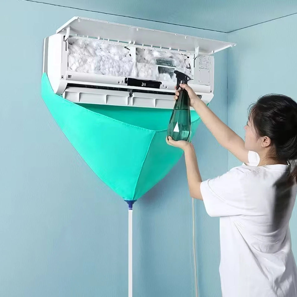 Split AC Cleaning Kit Universal for All AC Models Spill Proof Cleaning Bag with Water Pipe for Home Office and Commercial Use