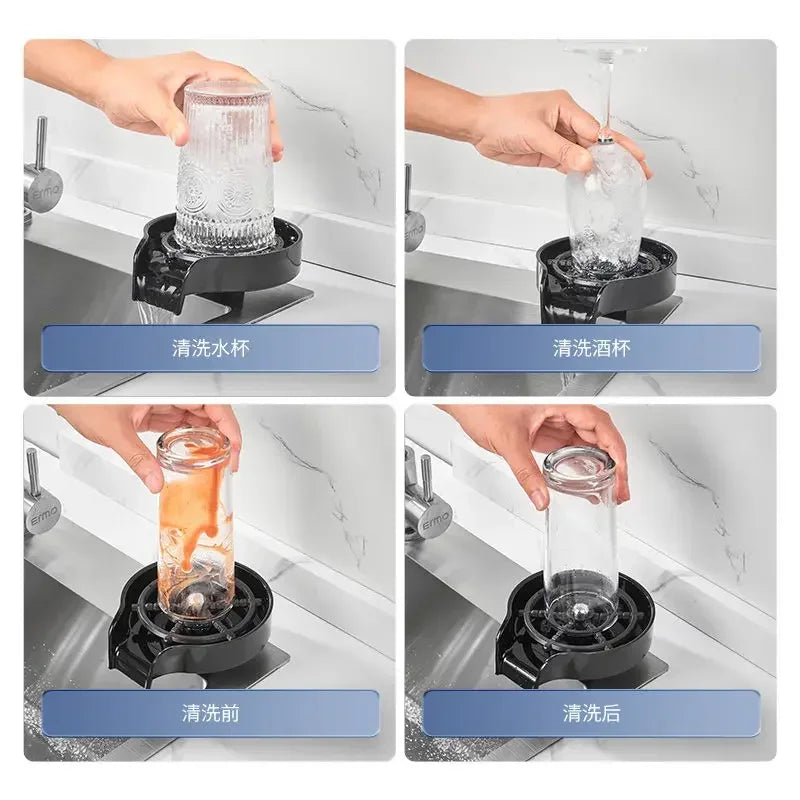 High Pressure Cup Washer, Household Coffee, Milk Tea, Commercial Bar, Bar, Automatic Flushing Stainless Steel Cup Washer
