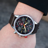 BORUSE Fashion Mens Sports Watches Luxury Men Business Wrist Watch Leather Quartz Watch Waterproof Luminous Male Clock With Box