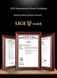 LIGE New Watches Mens Skeleton Mechanical Automatic Watch Top Brand Luxury Luminous 30M Waterproof Watch For Men reloj hombre