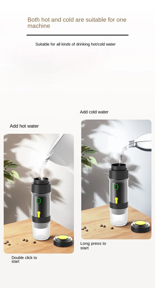 Portable Fully Automatic Espresso Capsule Coffee Machine For Large and Small Capsules Of Coffee Powder Electric Coffee Machine