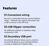 BLV® New Nitehawk LDO toolboard featuring RP2040 MCU TMC2209 drive ADXL345 accelerometer and USB port Voron StealthBurner