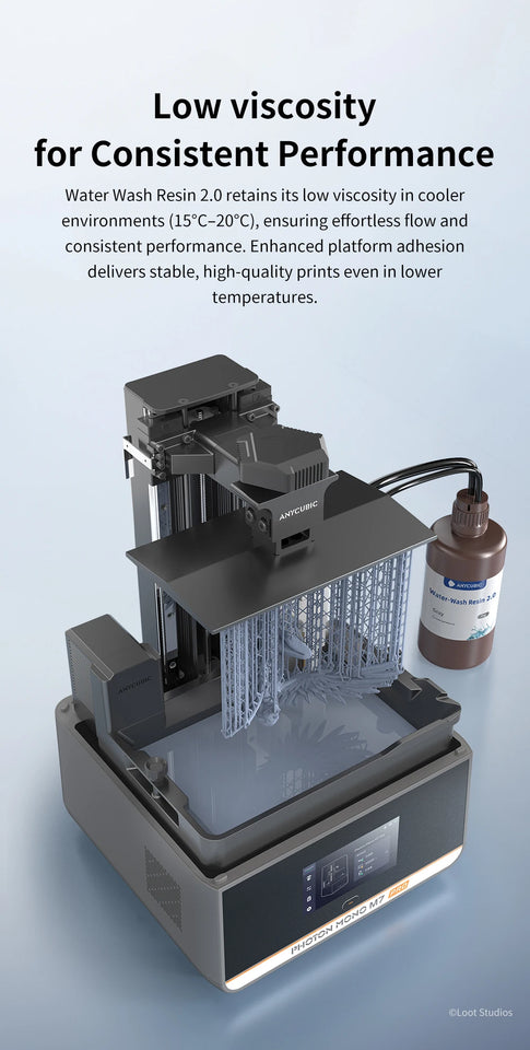 ANYCUBIC Water-Wash Resin 3kg High Precision Low Odor Low Viscosity 3D Printing Standard Photopolymer For LCD 3D Printer