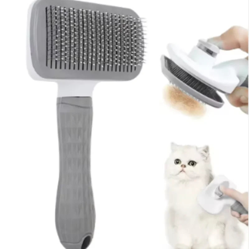 Pet Hair Remover Comb One Click Self Cleaning Brush for Dogs Cats Grooming Tool Effectively Remove Loose Floating Fur Shedding