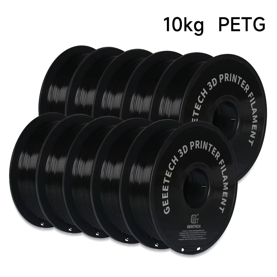 Geeetech PETG 10 Rolls Filament 3d print wire Vacuum Packaging 1KG/roll 1.75mm 100% Filament for most FDM 3D printer