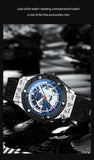 CHENXI 82442 Men's Quartz Watch Casual Outdoors Sports Watches Brand World Map Military Waterproof Men Wrist Watches Clock Gifts