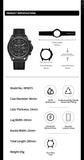 Original NAVIFORCE Business Luxury Leather Strap Men Watches Sports Chronograph Watch for Man 3ATM Waterproof Quartz Wristwatch