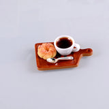 6pcs/ Set 1:12 Kitchen Toy Decoration Miniature Resin Coffee Cup Model Simulates Food And Beverage Home Tableware Decoration