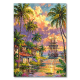 Sea Sailboat 5D Diamond Painting Kit Seaside Scenery New Arrivals Mosaic Cross Stitch DIY Home Decor Gift for Adult Beginners