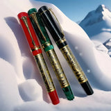 Lemon M2S China Four Great Beasts Acrylic Piston Fountain Pen Blade Long Knife Nib Hand-Polished Writing Luxury Stationery Gift