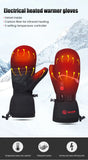Waterproof Snowboard Cycling Motorcycle Bicycle Skiing Winter Gloves Crab Finger Style Heating Hand Warm Electric Thermal Gloves