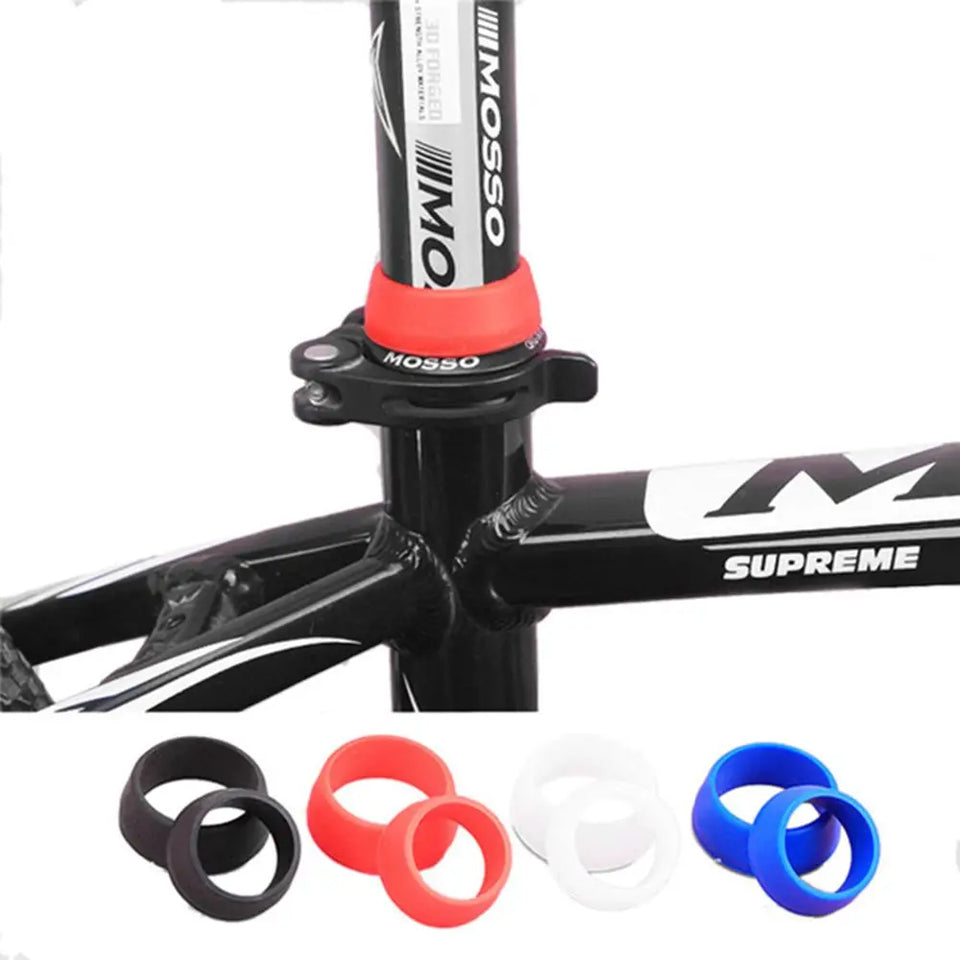 Two Sizes Waterproof Protective Seat Post Case Bicycle Pipe Protector  Rubber Ring Cover Mountain Road Bike